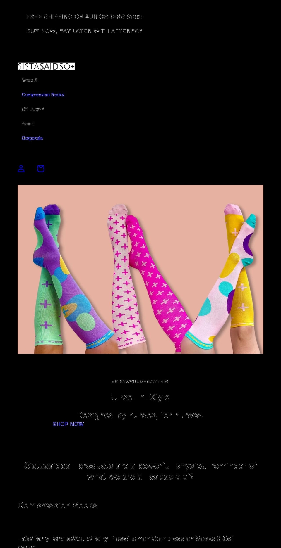 sistasaidso.com shopify website screenshot