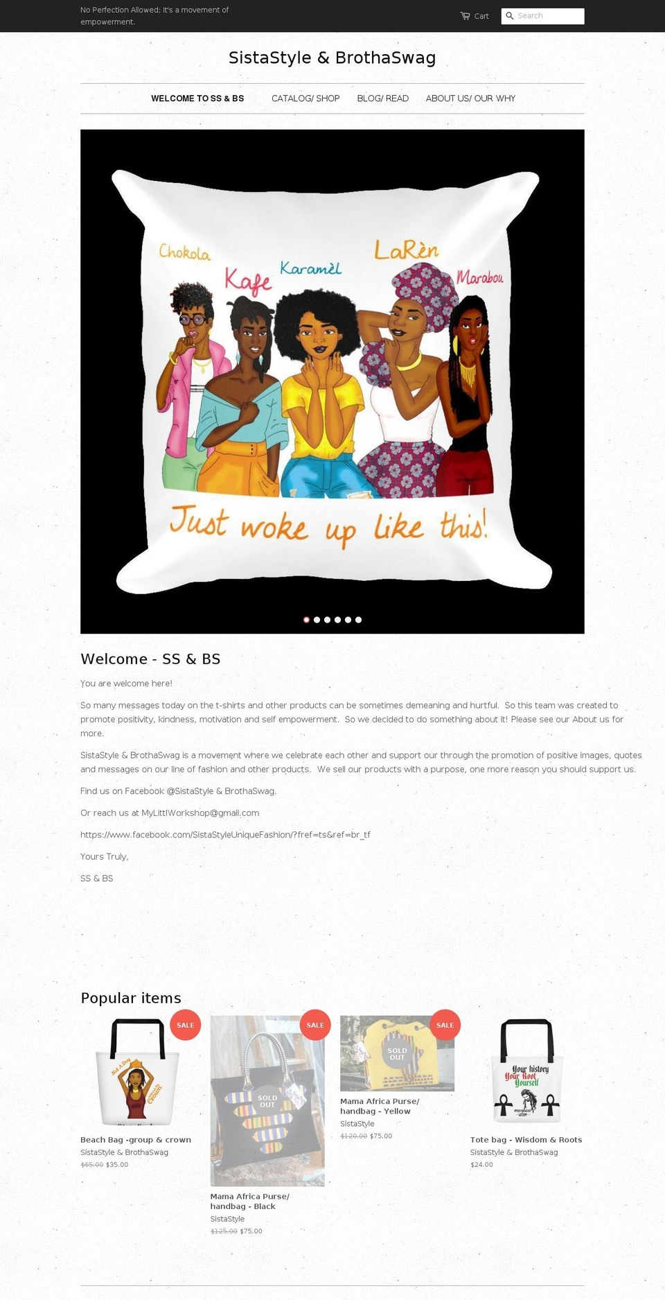sistastyle-brothaswag.com shopify website screenshot