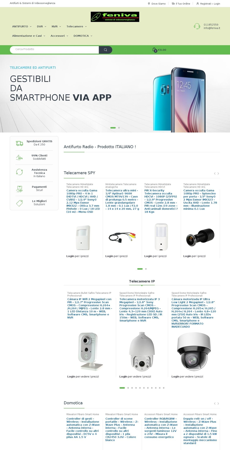 sistemivideosorveglianza.it shopify website screenshot