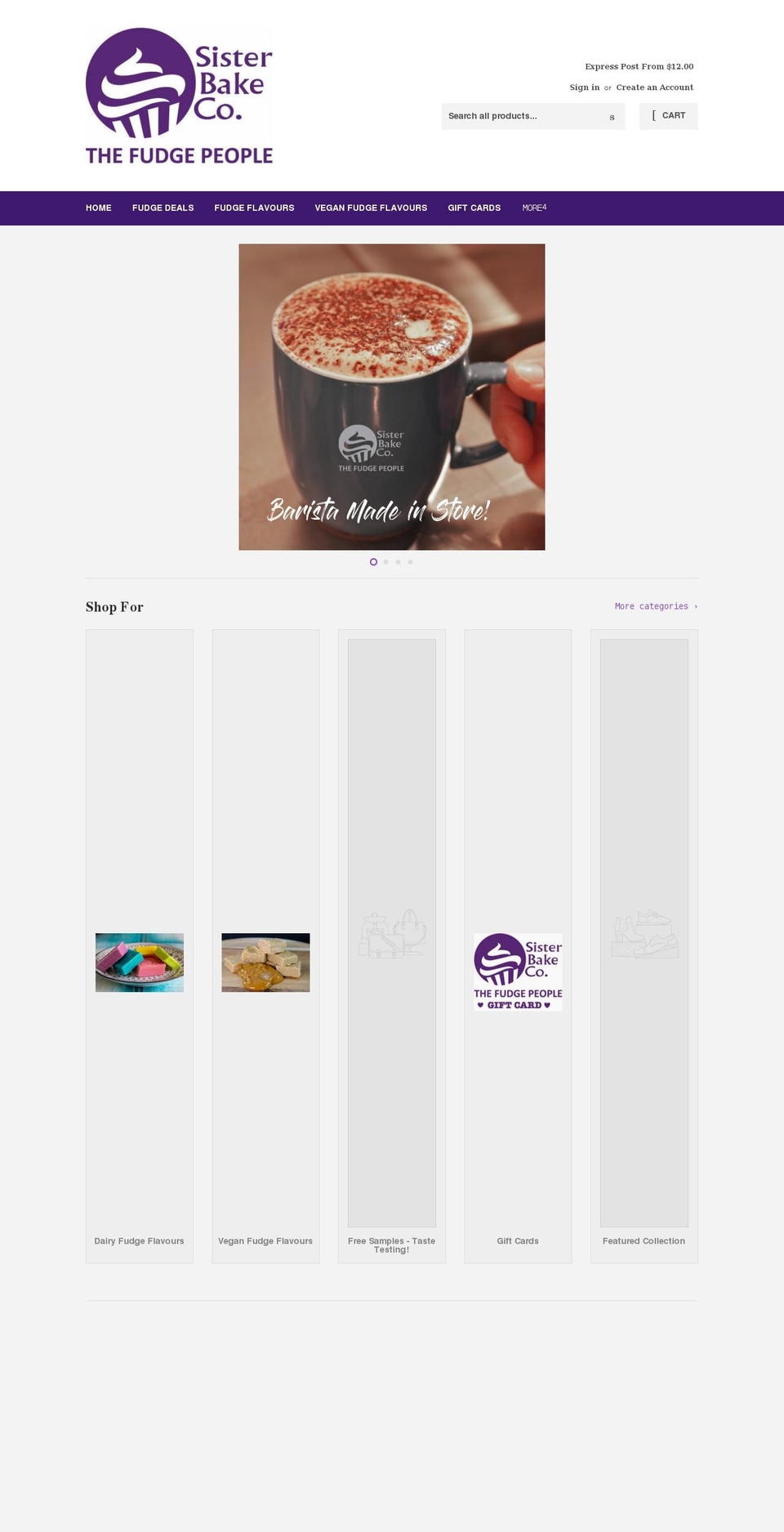 sisterbakeco.com shopify website screenshot
