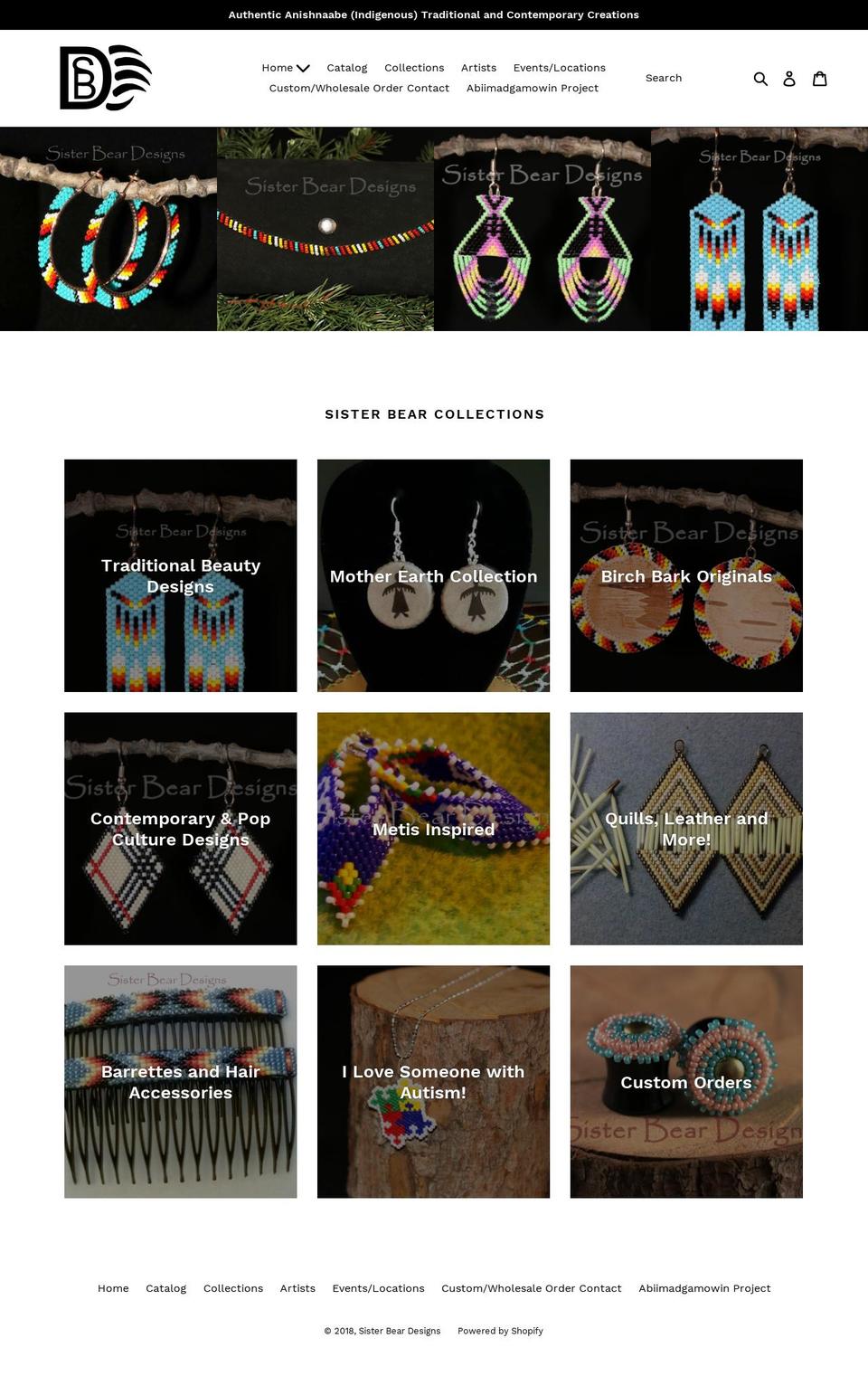 sisterbeardesigns.com shopify website screenshot
