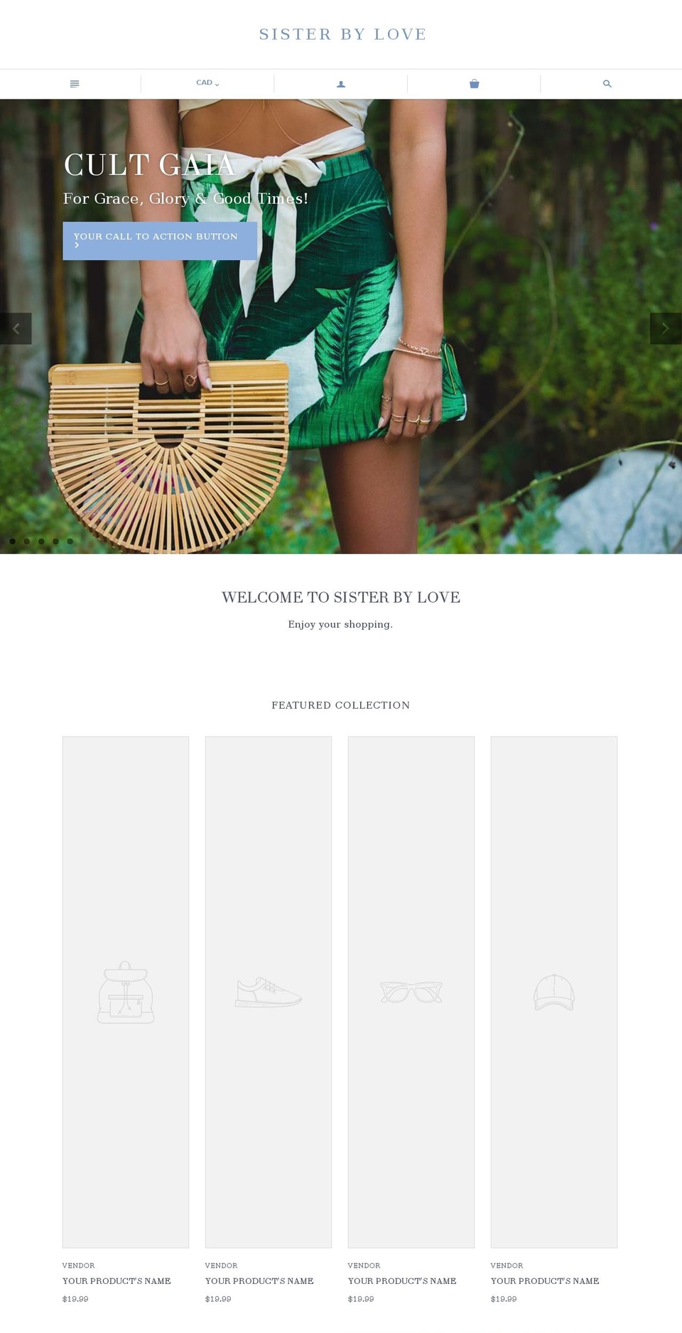 sisterbylove.com — Shopify storefront screenshot