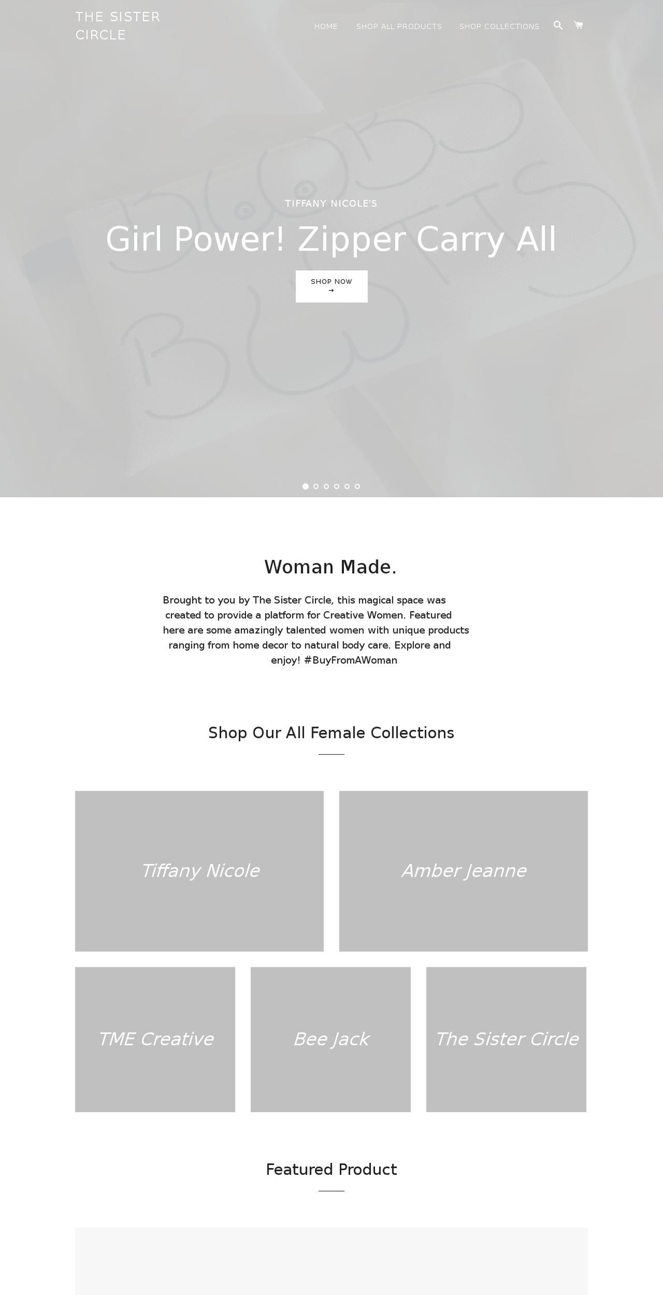sistercircletribe.com — Shopify storefront screenshot