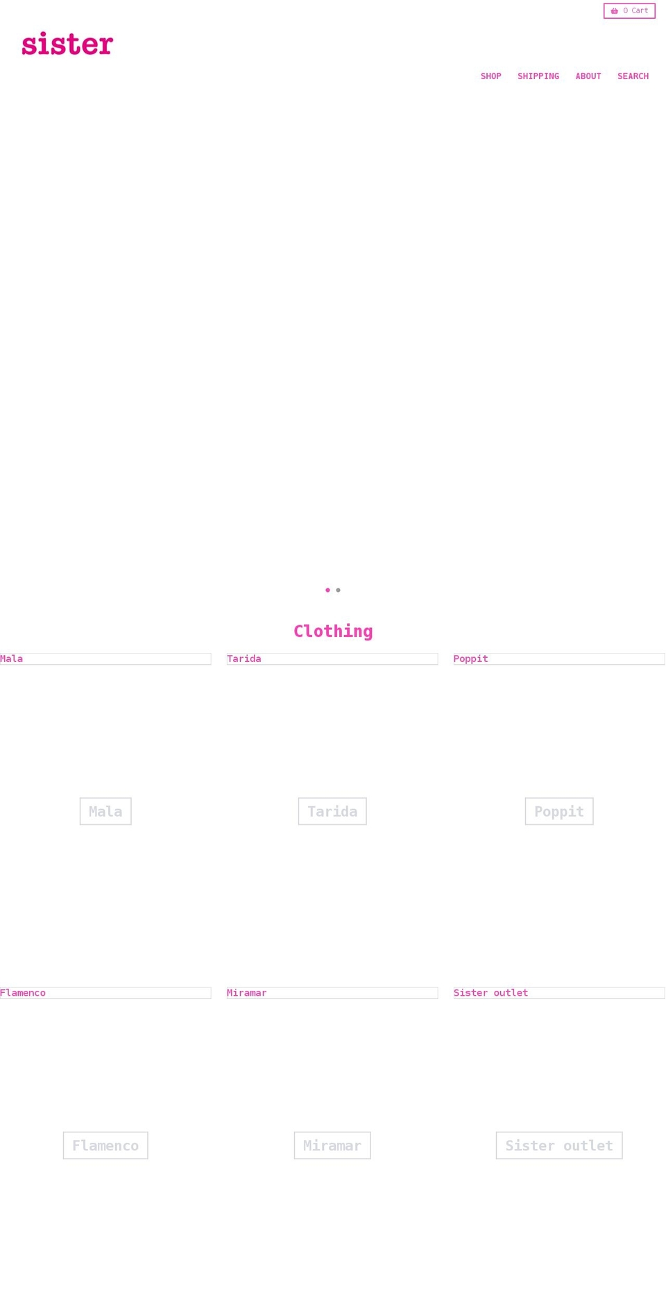 sisterdesign.co.uk shopify website screenshot