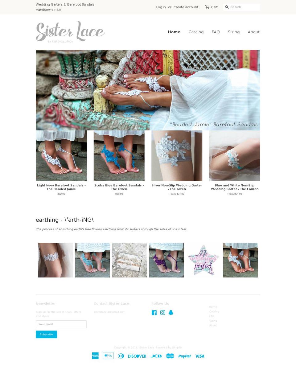 sisterlace.com shopify website screenshot