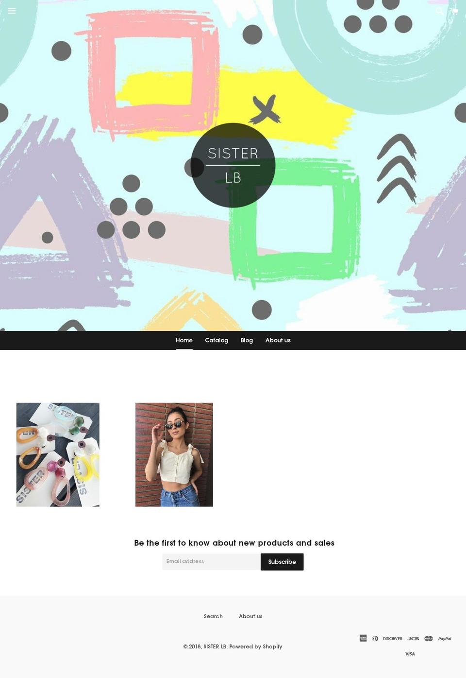 sisterlb.com shopify website screenshot
