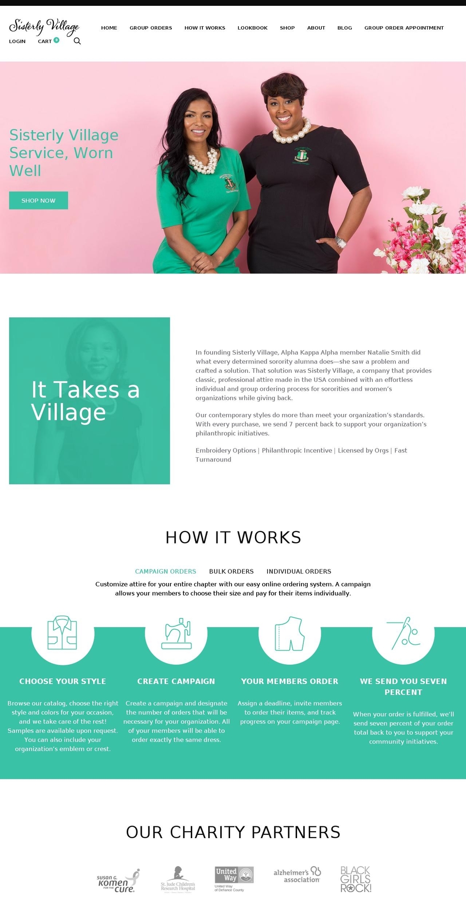 Copy of Trademark Shopify theme site example sisterlyvillage.com