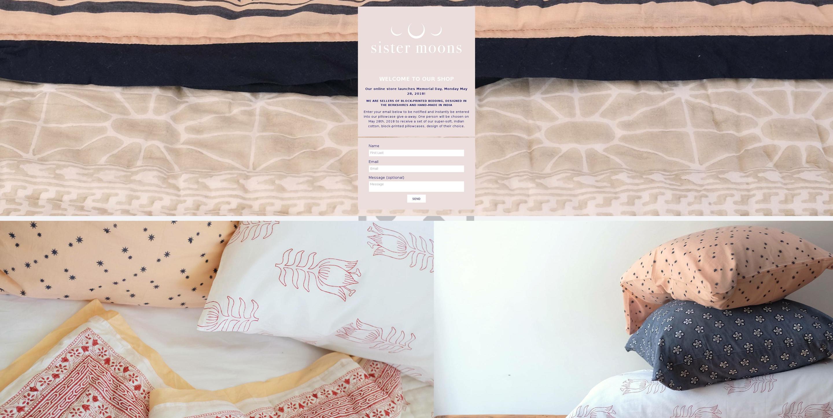 sistermoons.com — Shopify storefront screenshot