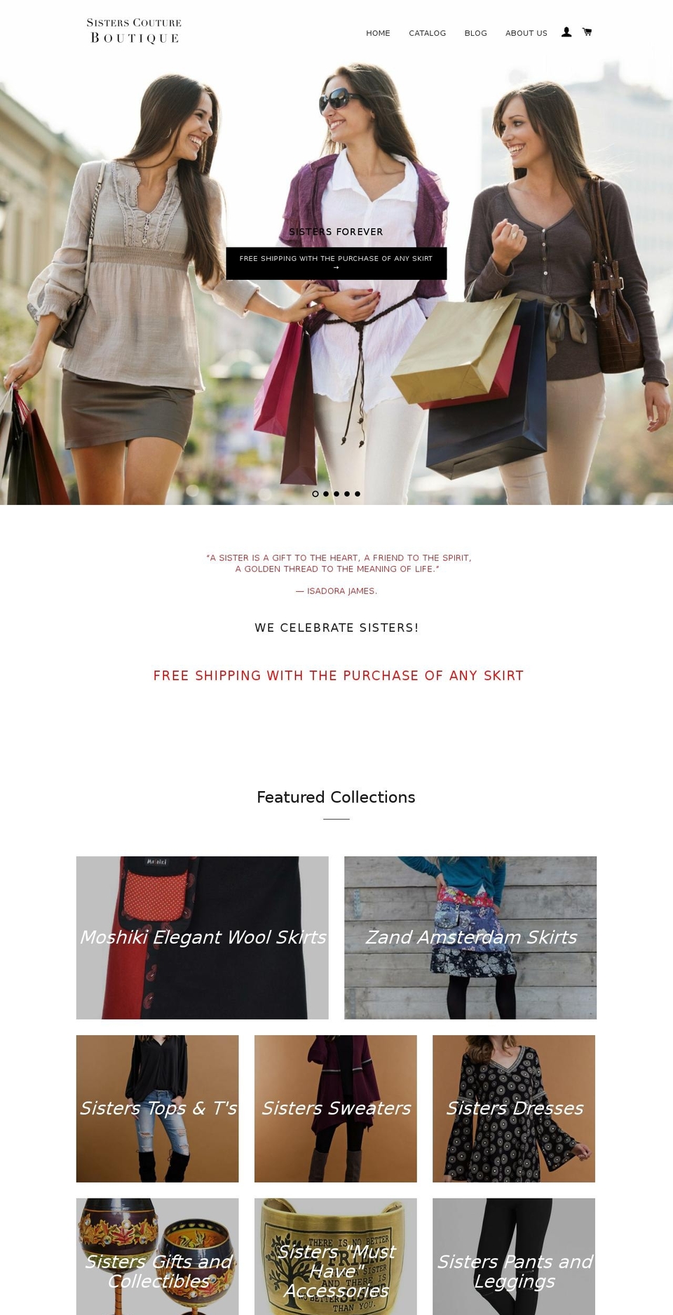 sisterscoutureboutique.com shopify website screenshot