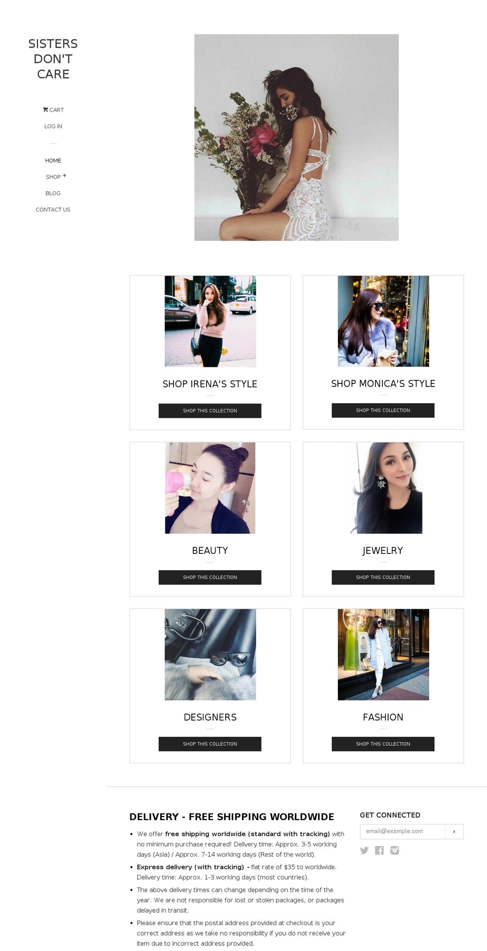 sistersdontcare.com — Shopify storefront screenshot