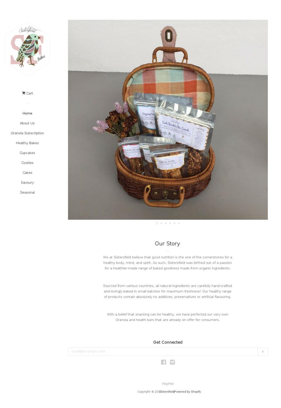 sistersfield.com shopify website screenshot