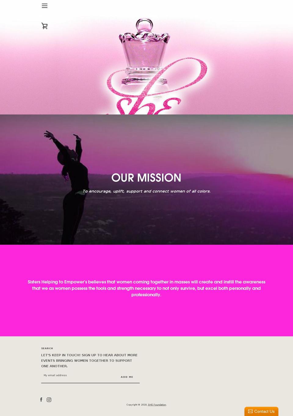 sistershelpingtoempower.com — Shopify storefront screenshot