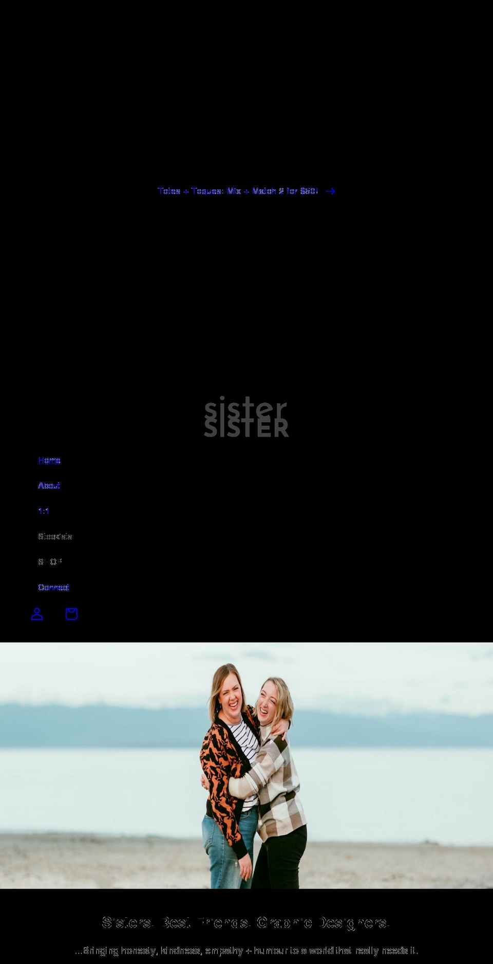 sistersister.ca shopify website screenshot