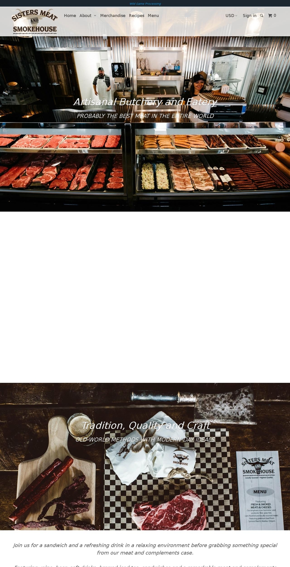 sistersmeat.com shopify website screenshot