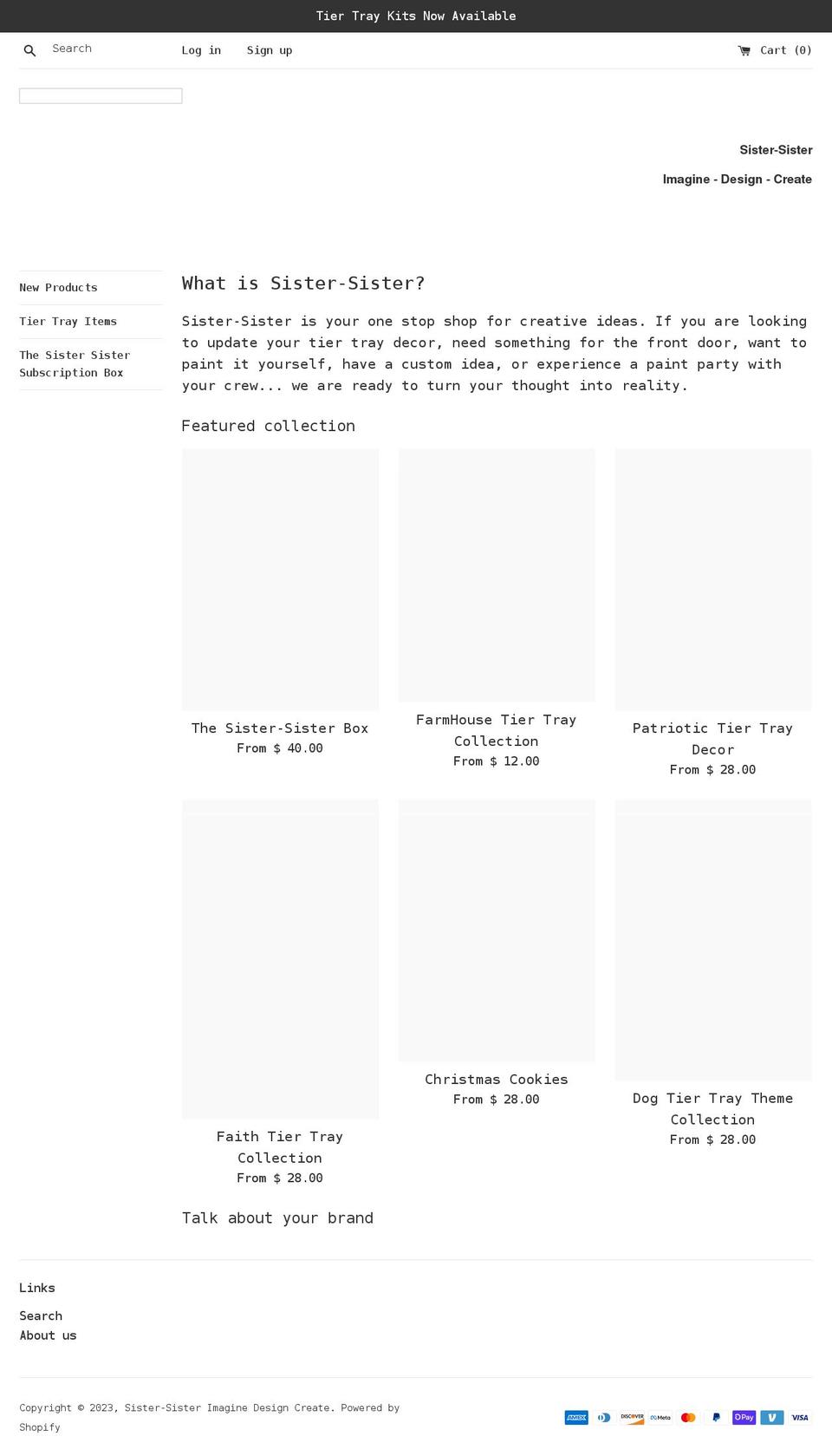 sisterspaint.com shopify website screenshot