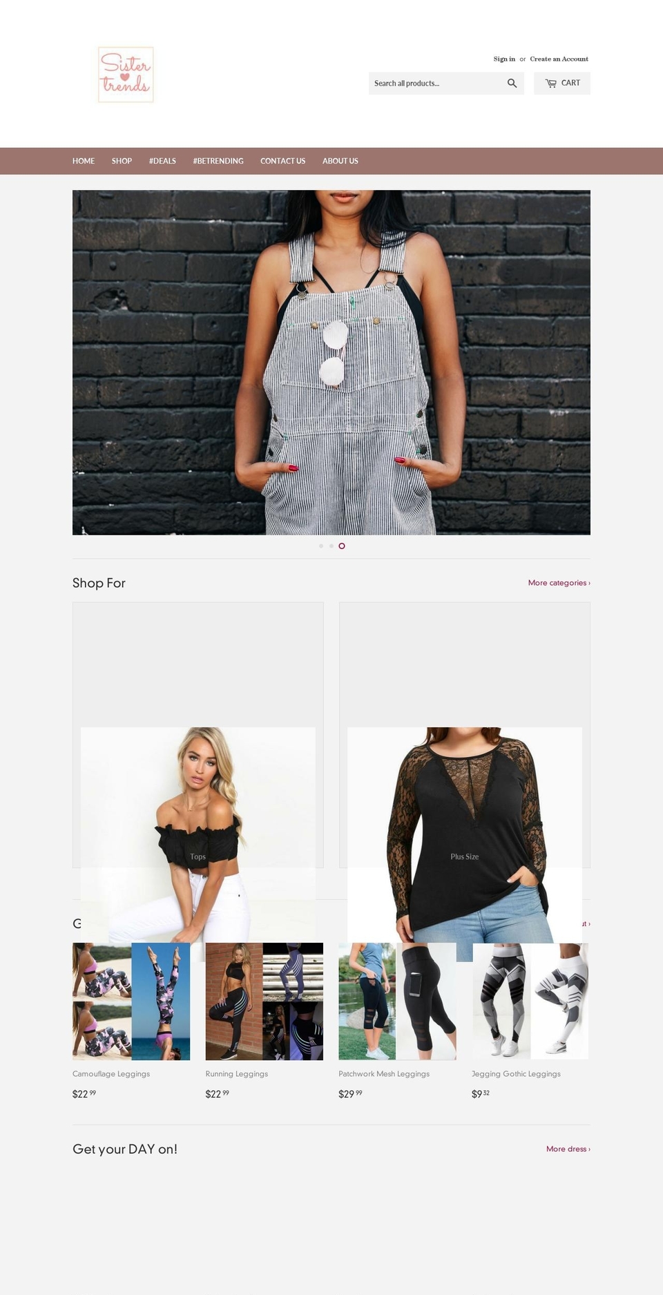 sisterstrends.com — Shopify storefront screenshot