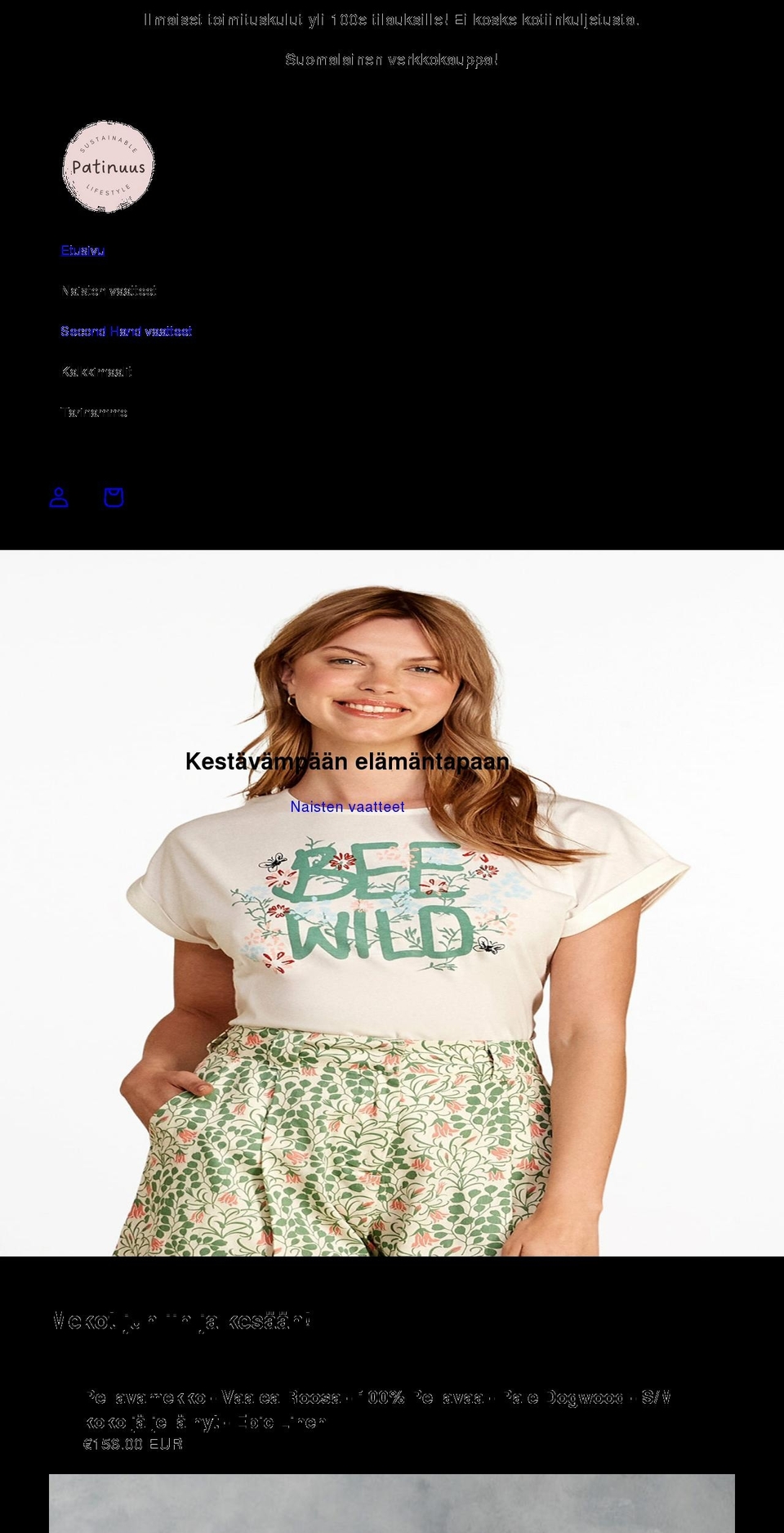 sisustuspatina.com — Shopify storefront screenshot