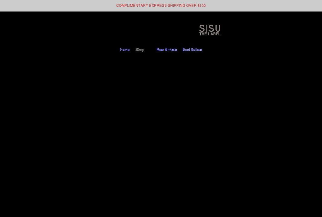 sisuthelabel.com shopify website screenshot
