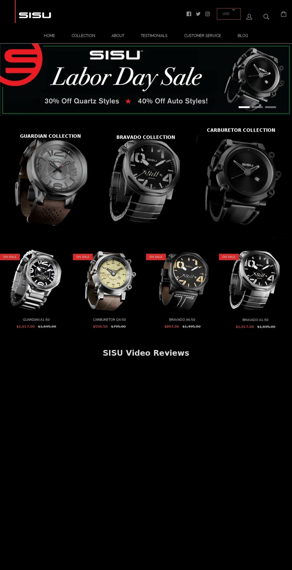 sisuwatch.com — Shopify storefront screenshot