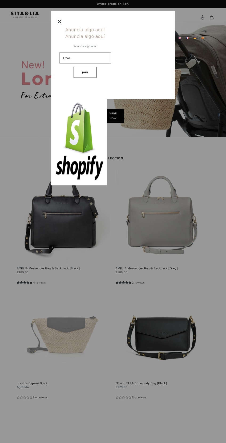 sitaandlia.com shopify website screenshot