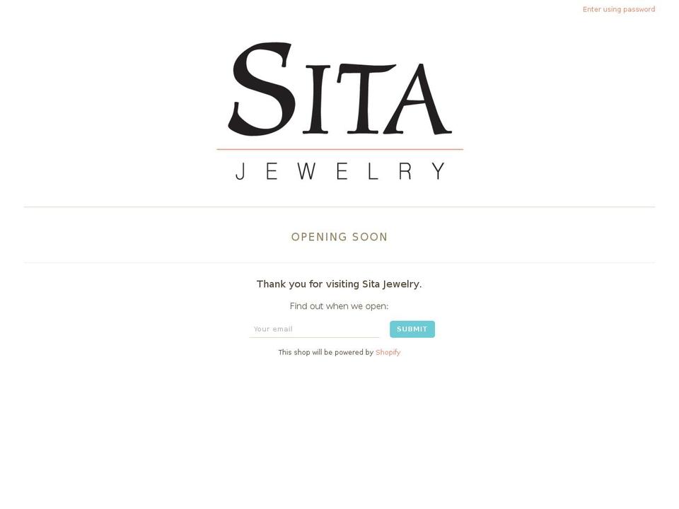 sitajewelry.com shopify website screenshot