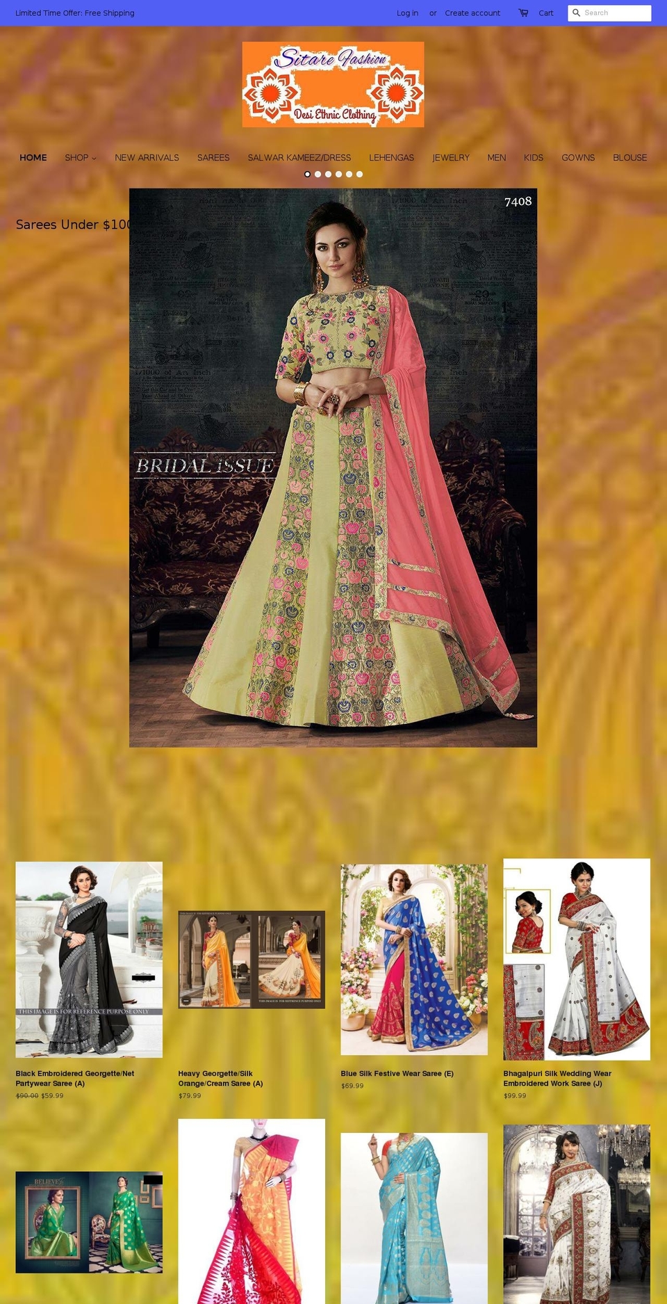 sitarefashion.com — Shopify storefront screenshot
