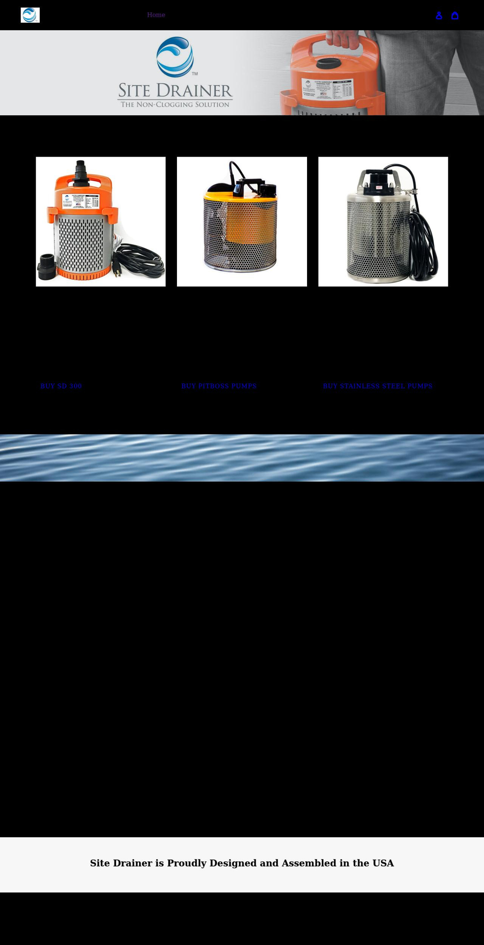 sitedrainer.com shopify website screenshot