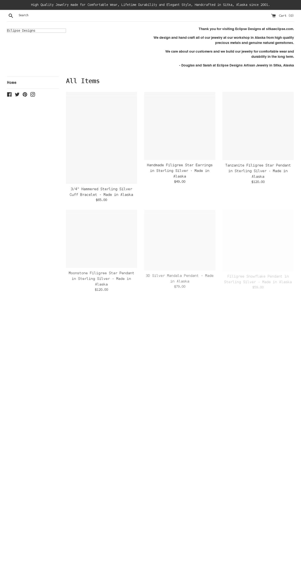 sitkaeclipse.com shopify website screenshot