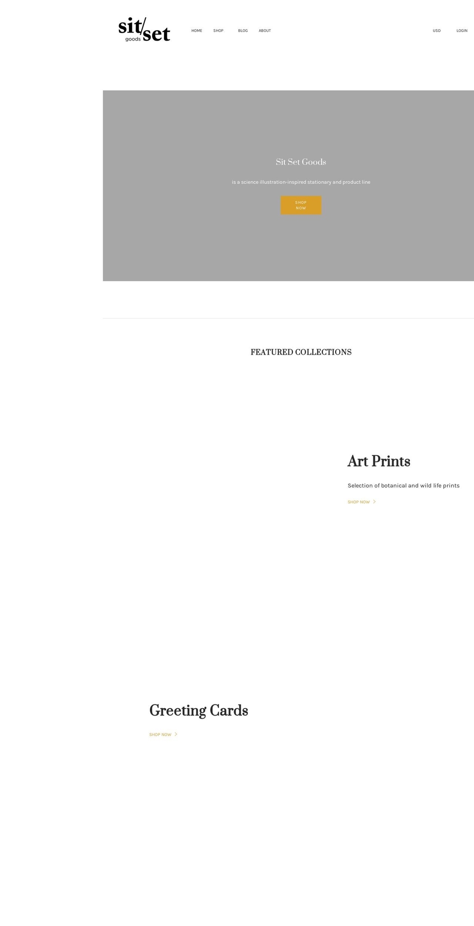 sitsetgoods.com shopify website screenshot