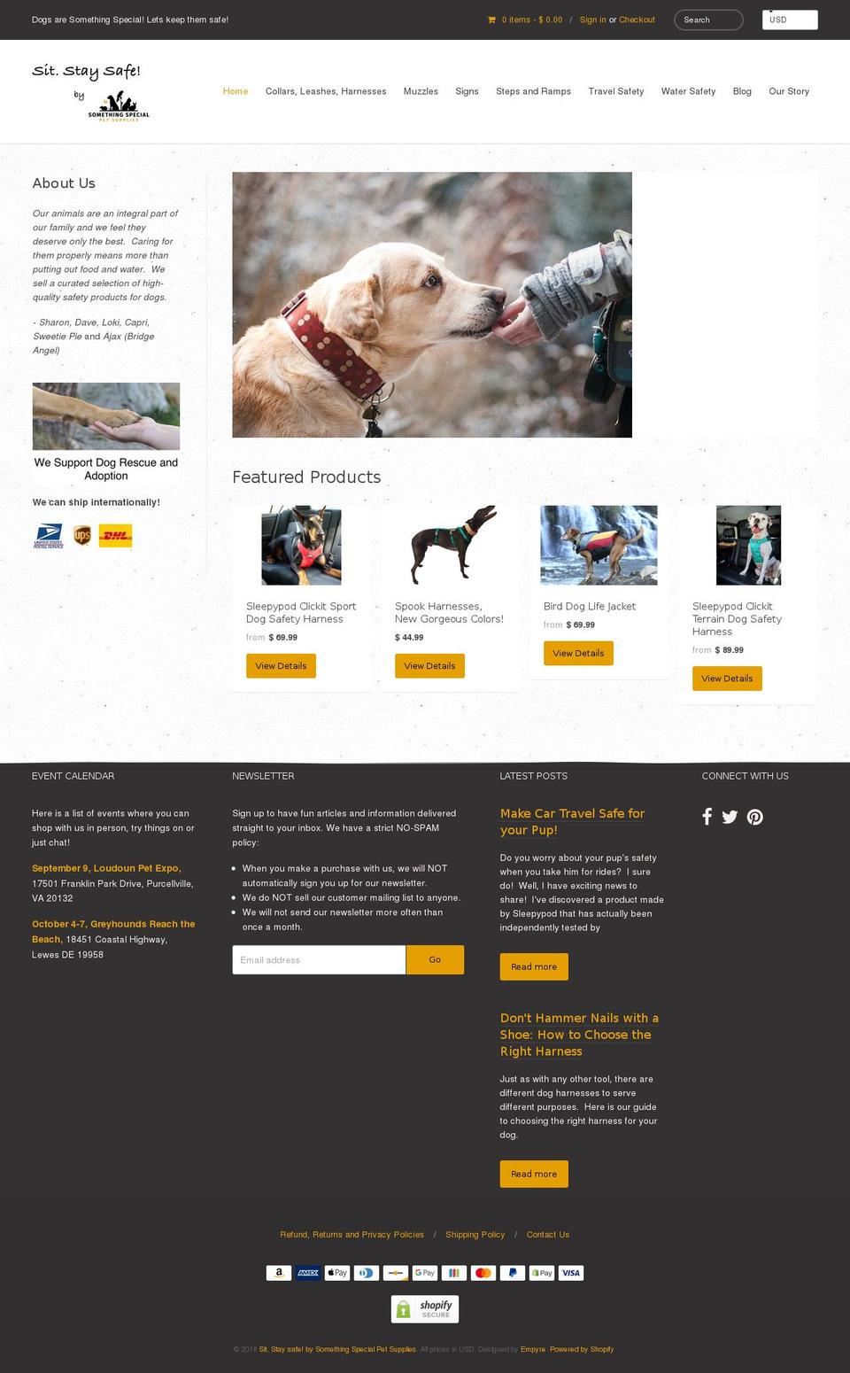 sitstaysafe.com shopify website screenshot