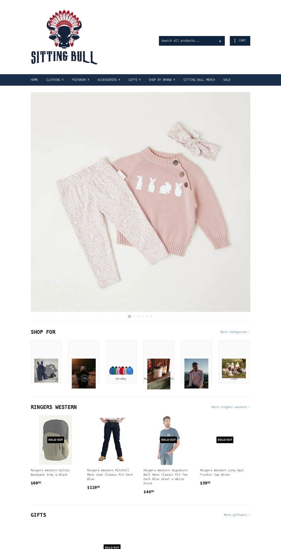 sittingbullbh.com shopify website screenshot