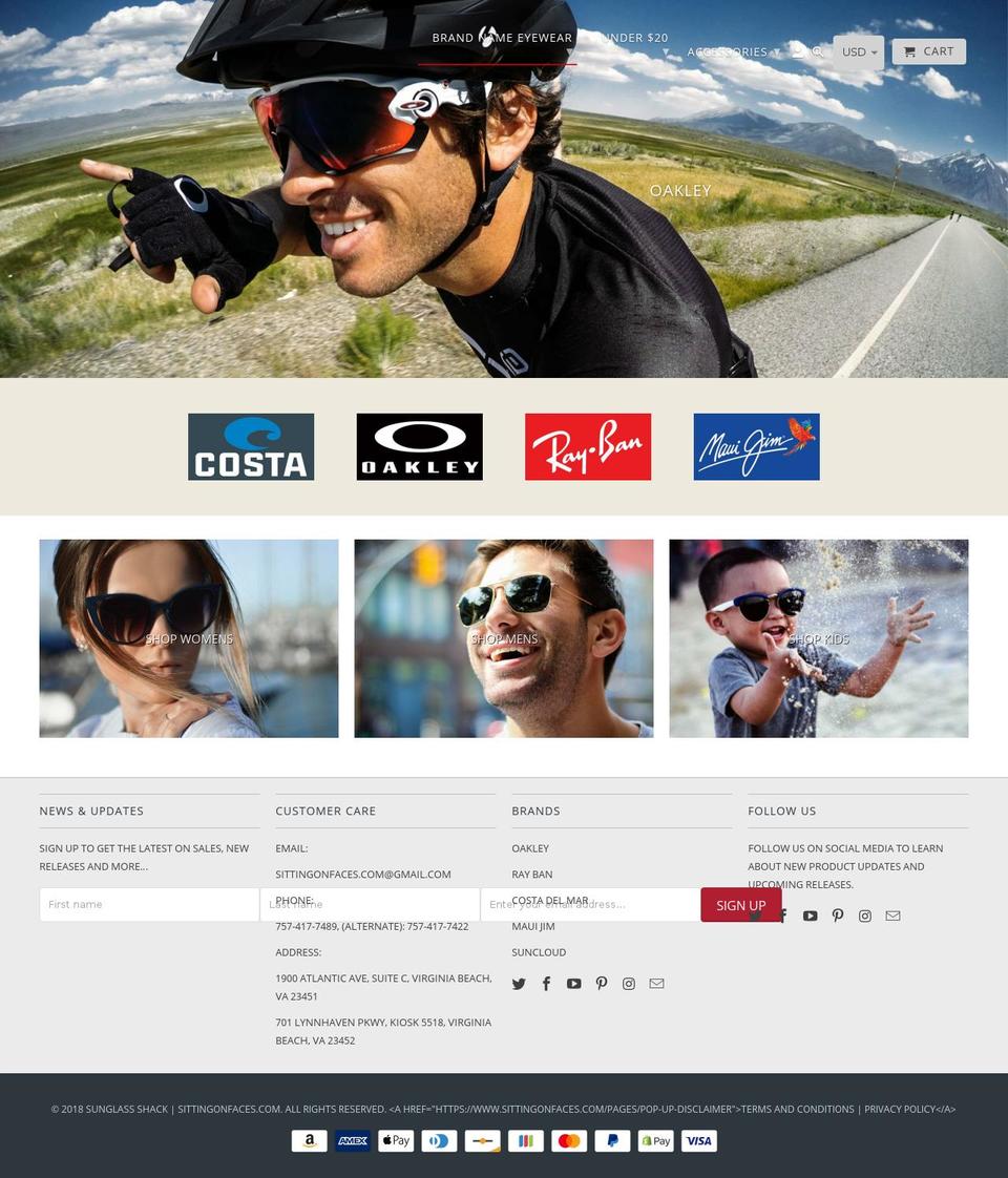 sittingonfaces.net shopify website screenshot