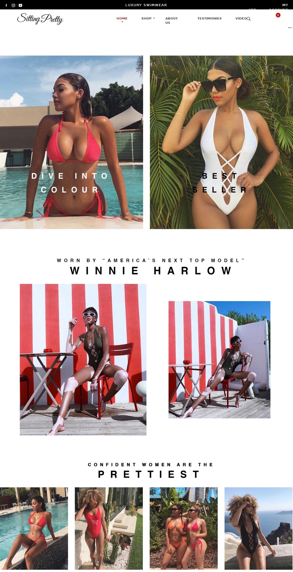 sittingprettyswimwear.com — Shopify storefront screenshot