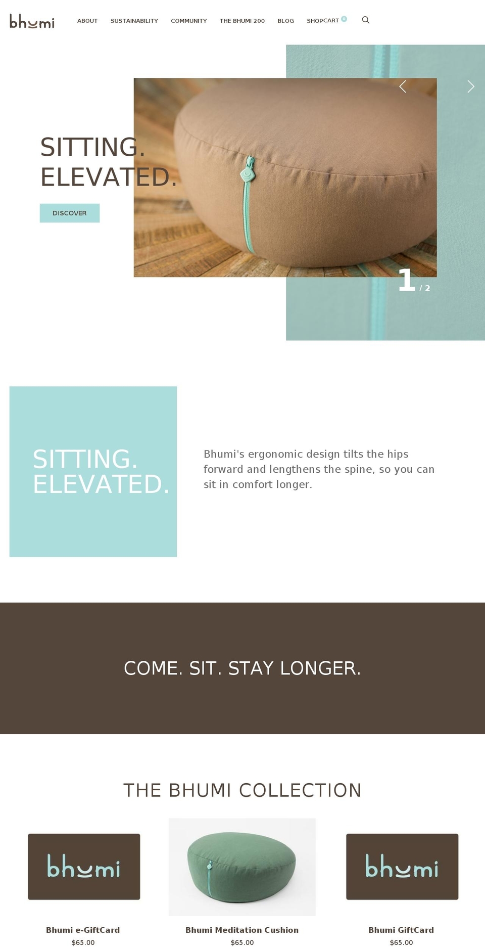 sitwithbhumi.com shopify website screenshot