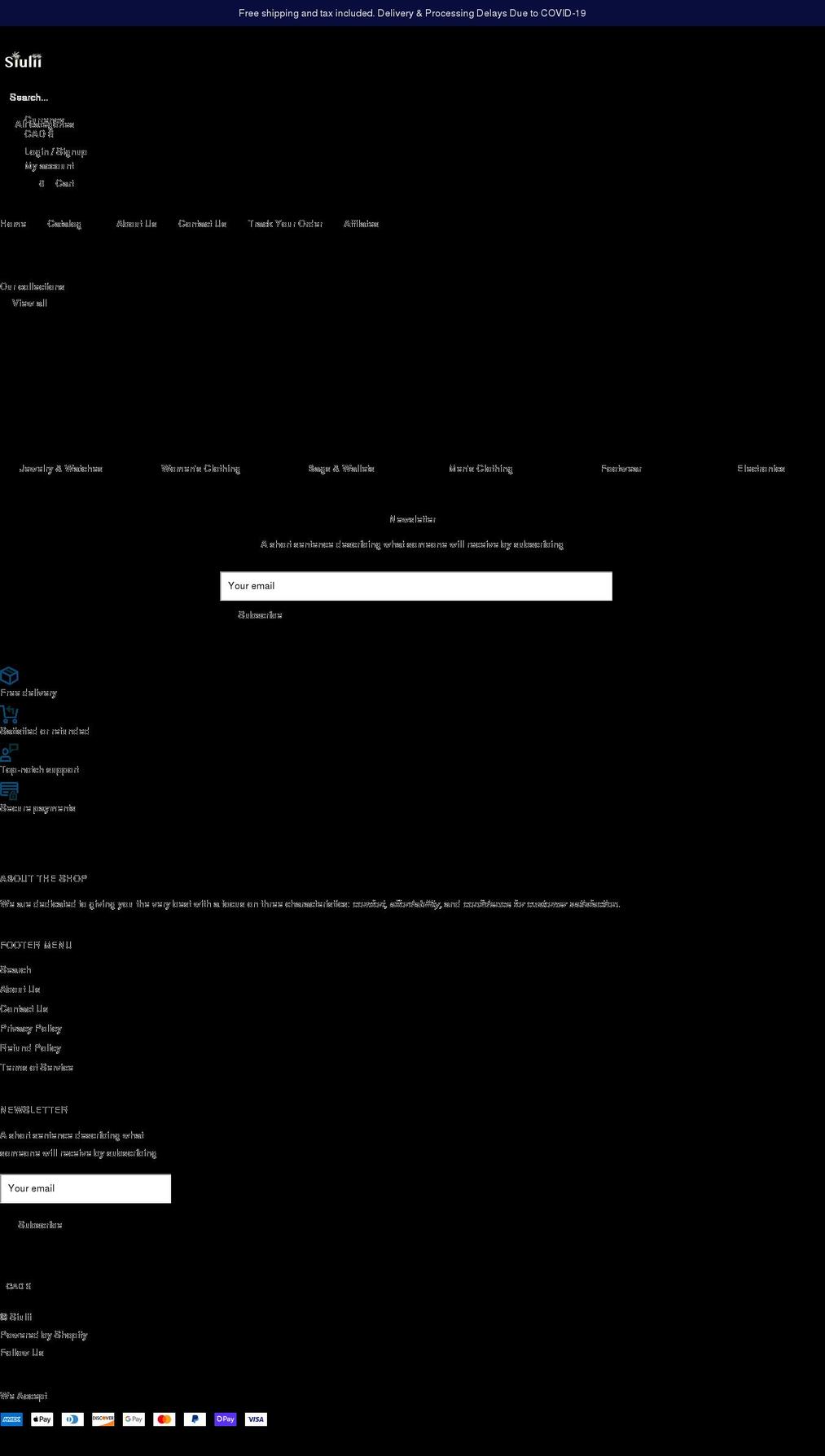 siulii.com shopify website screenshot