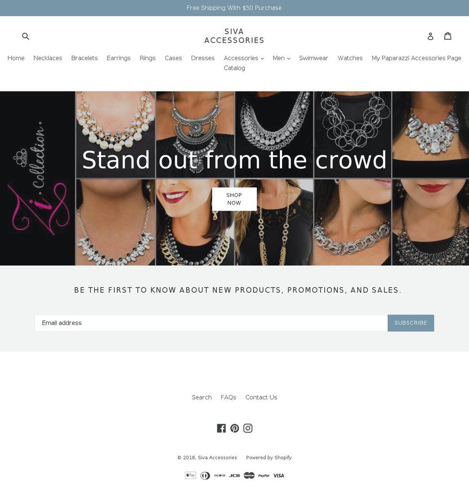 Sterling Shopify theme site example sivaboutique.com