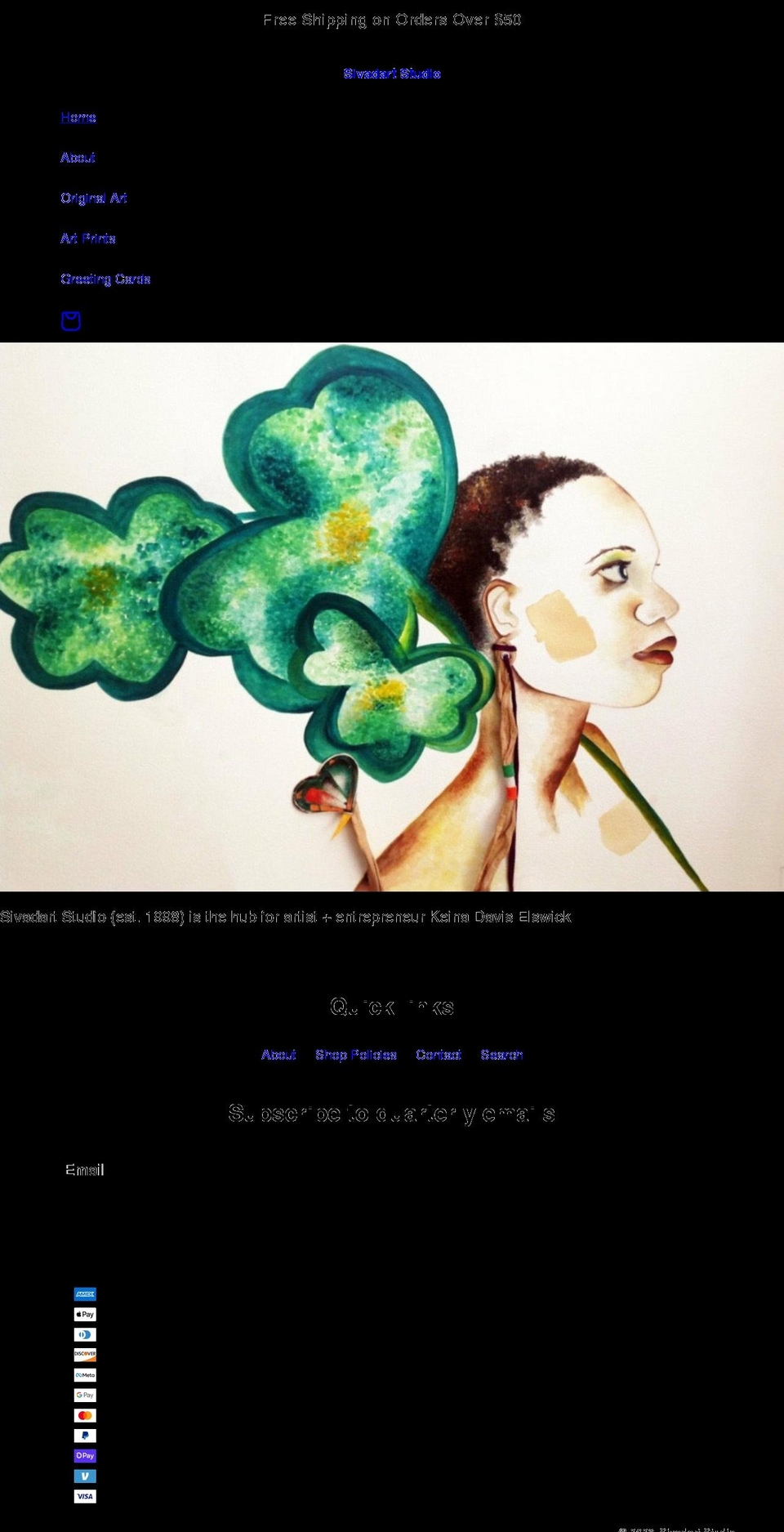 sivadart.com shopify website screenshot