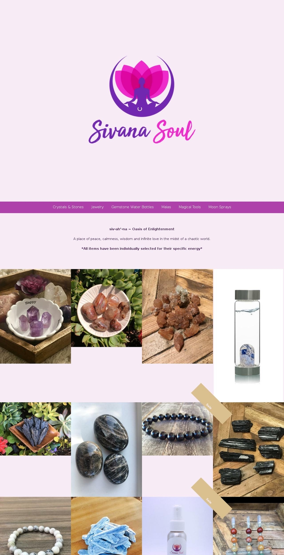 sivanasoul.com shopify website screenshot