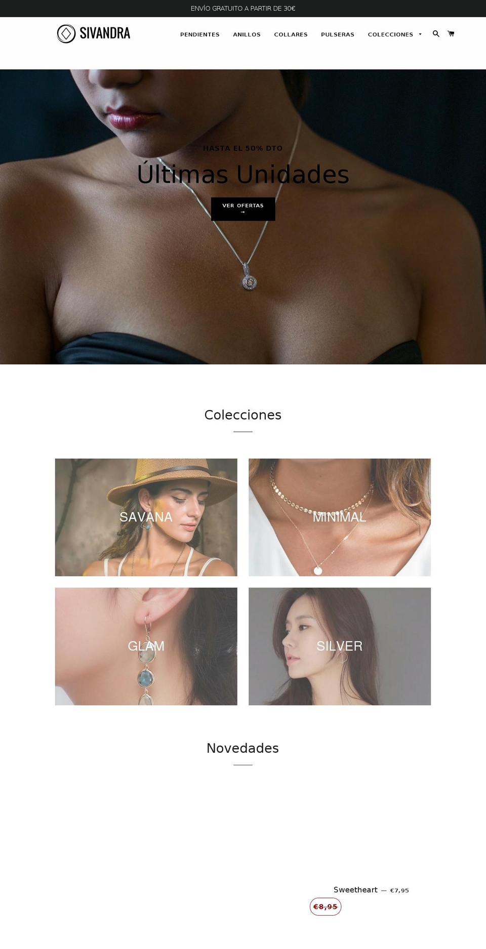 sivandra.com shopify website screenshot