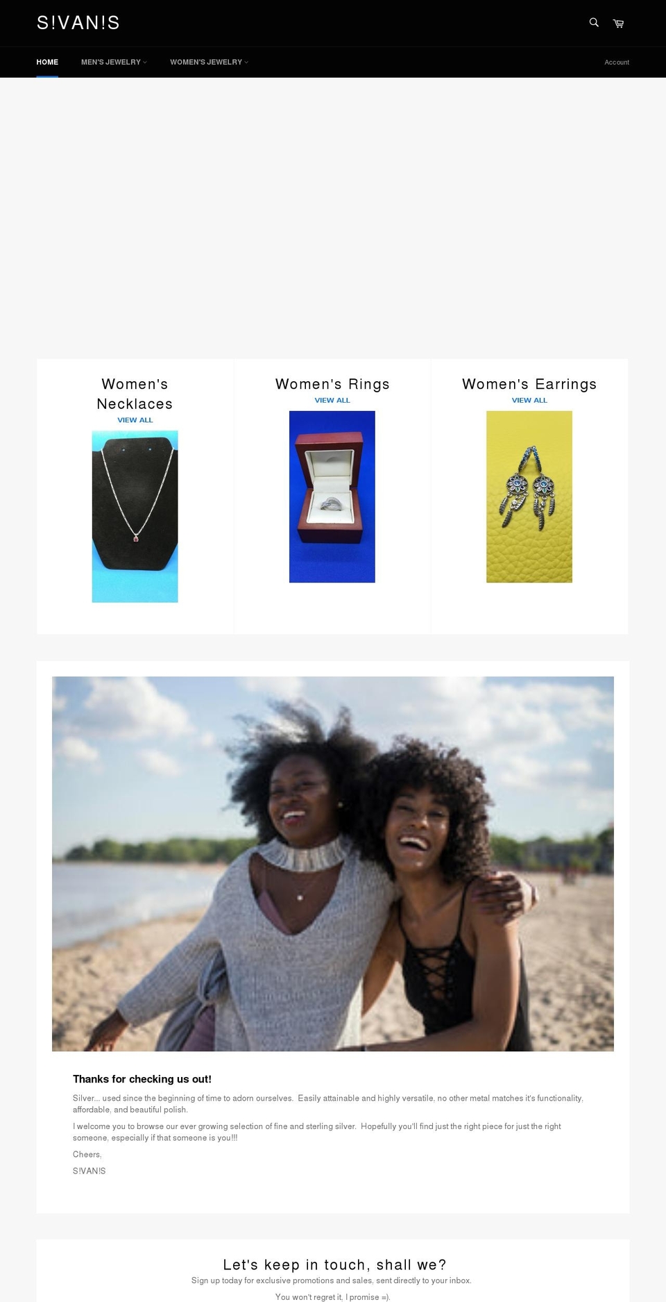 sivanis.com shopify website screenshot
