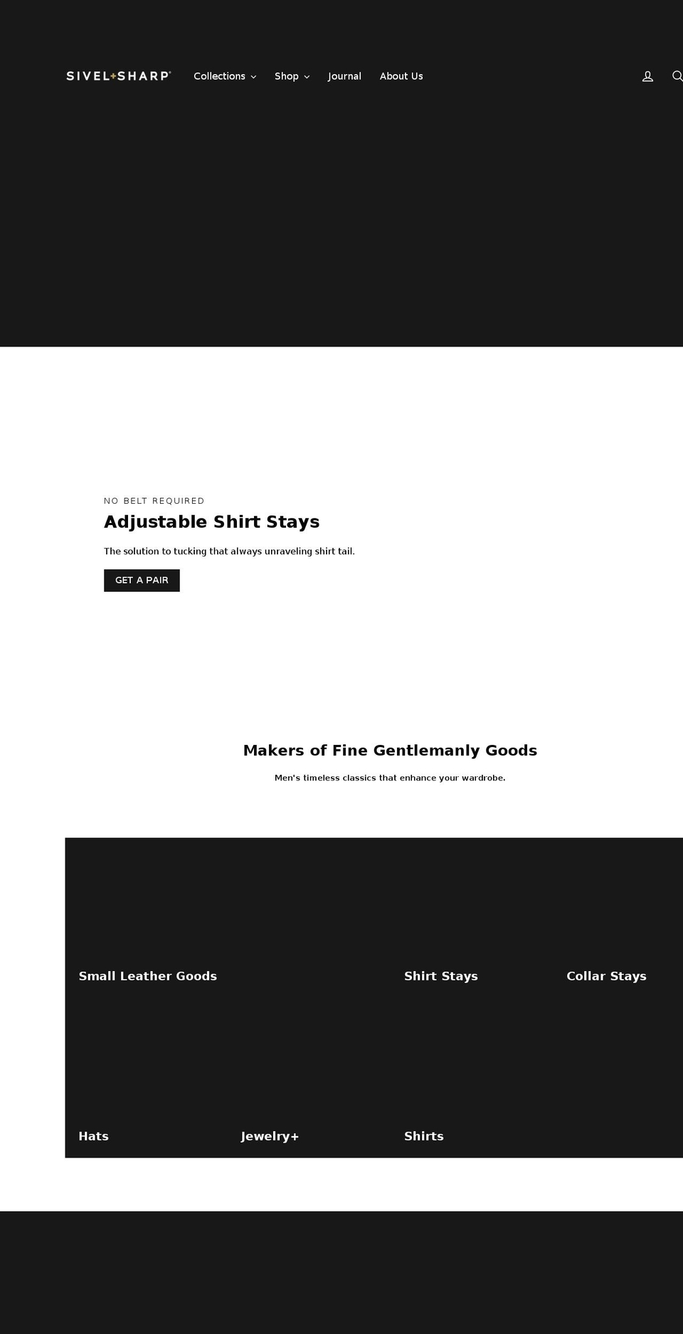 sivelandsharp.com — Shopify storefront screenshot