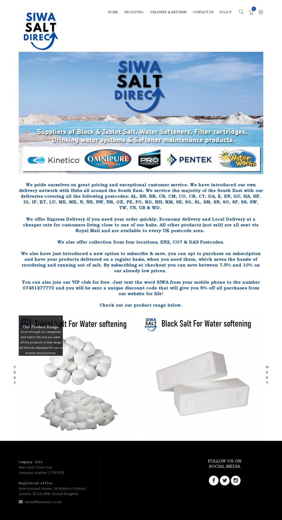 siwasaltdirect.com shopify website screenshot