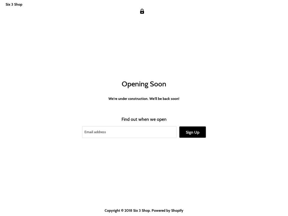 six3.shop shopify website screenshot