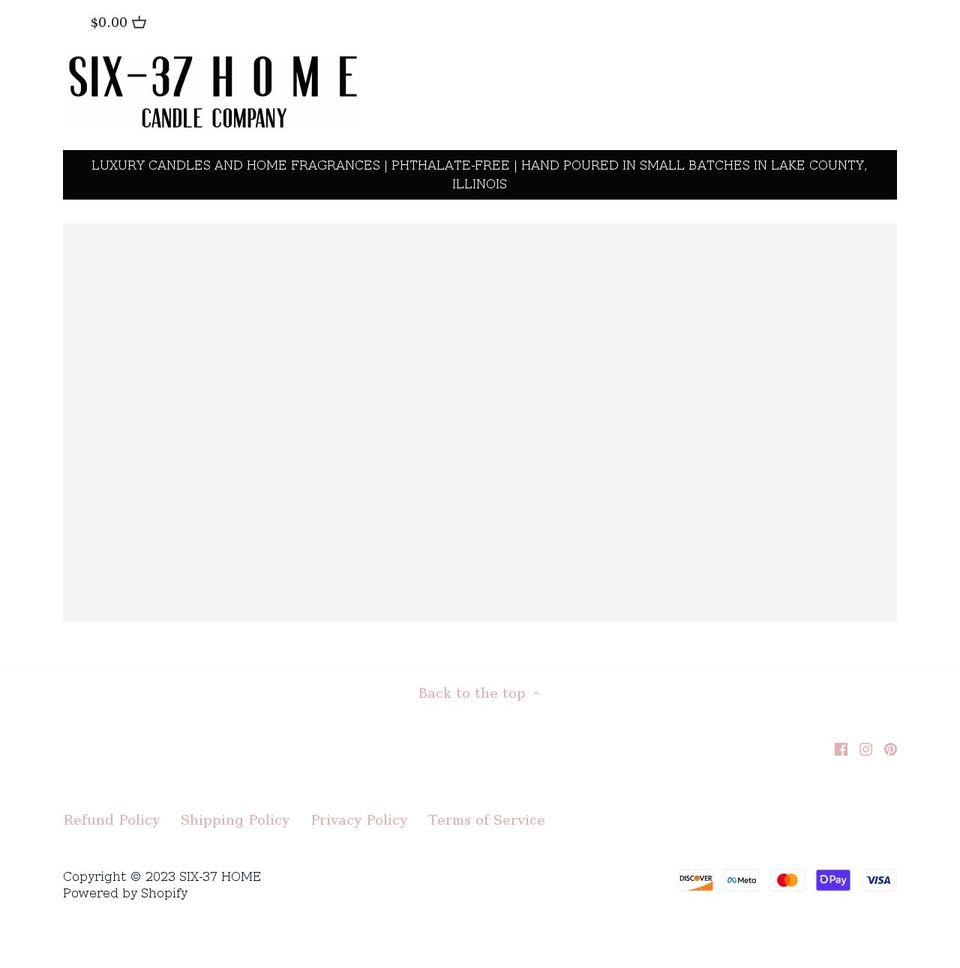 six37home.com shopify website screenshot