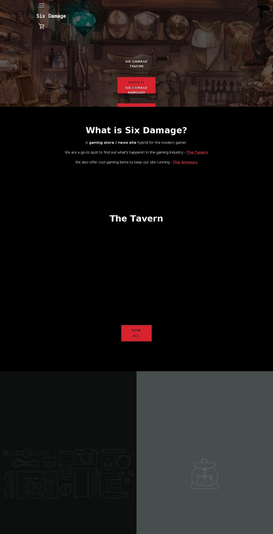 sixdamage.com — Shopify storefront screenshot