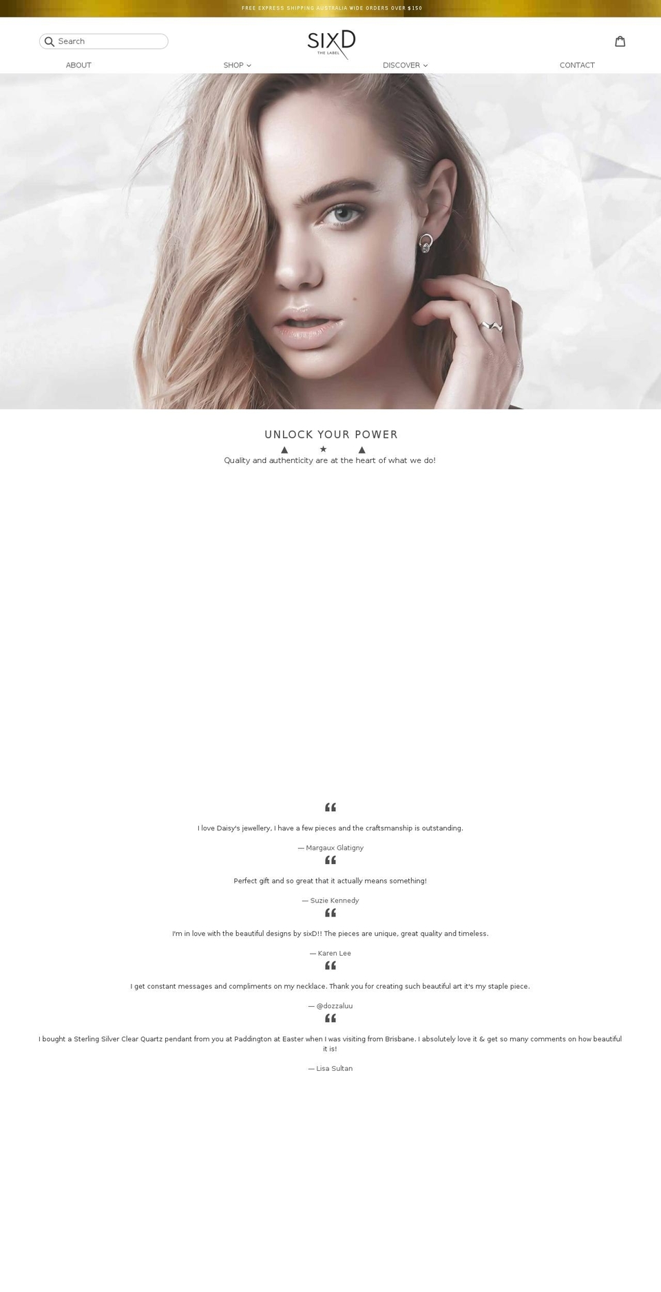 sixdthelabel.com shopify website screenshot