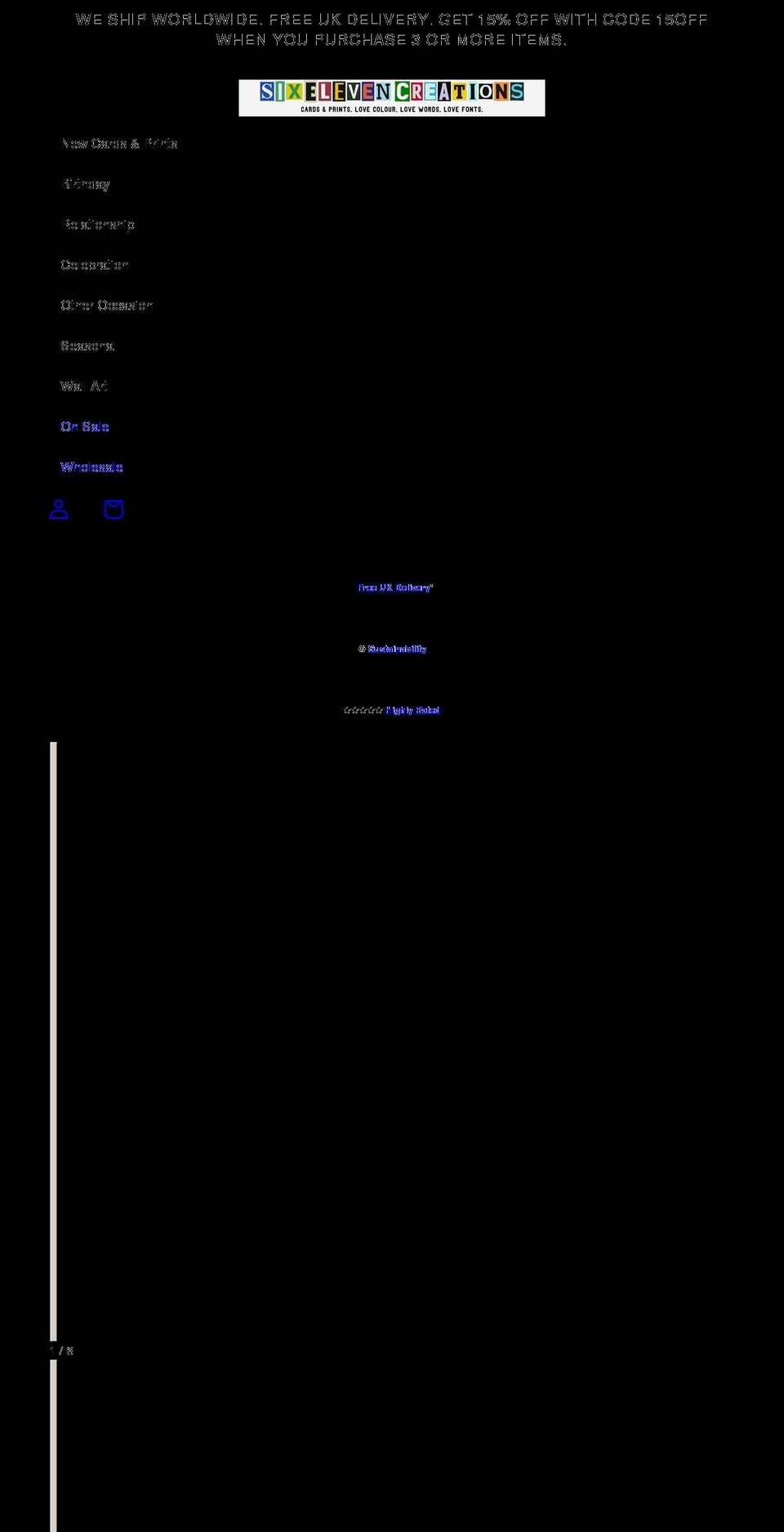 sixelevencreations.com shopify website screenshot