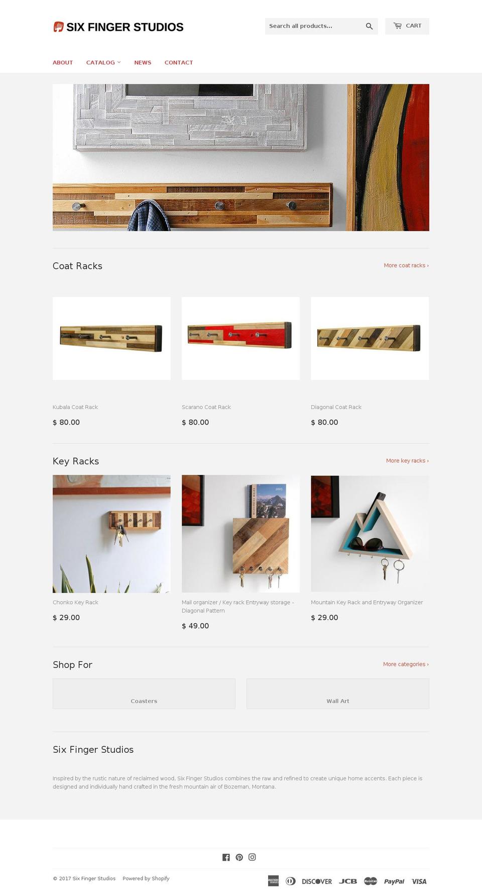 sixfingerstudios.com shopify website screenshot