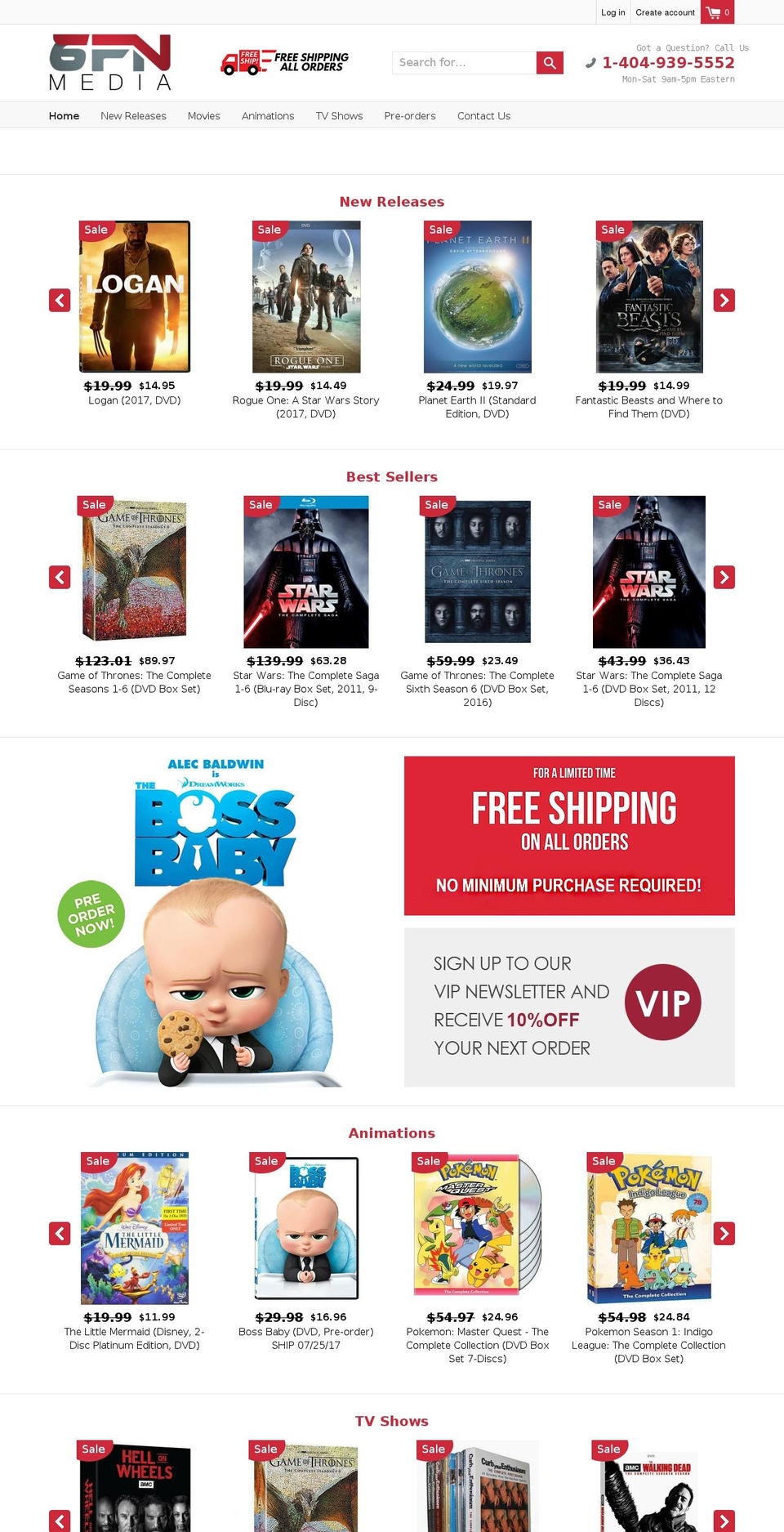 sixfn.com shopify website screenshot