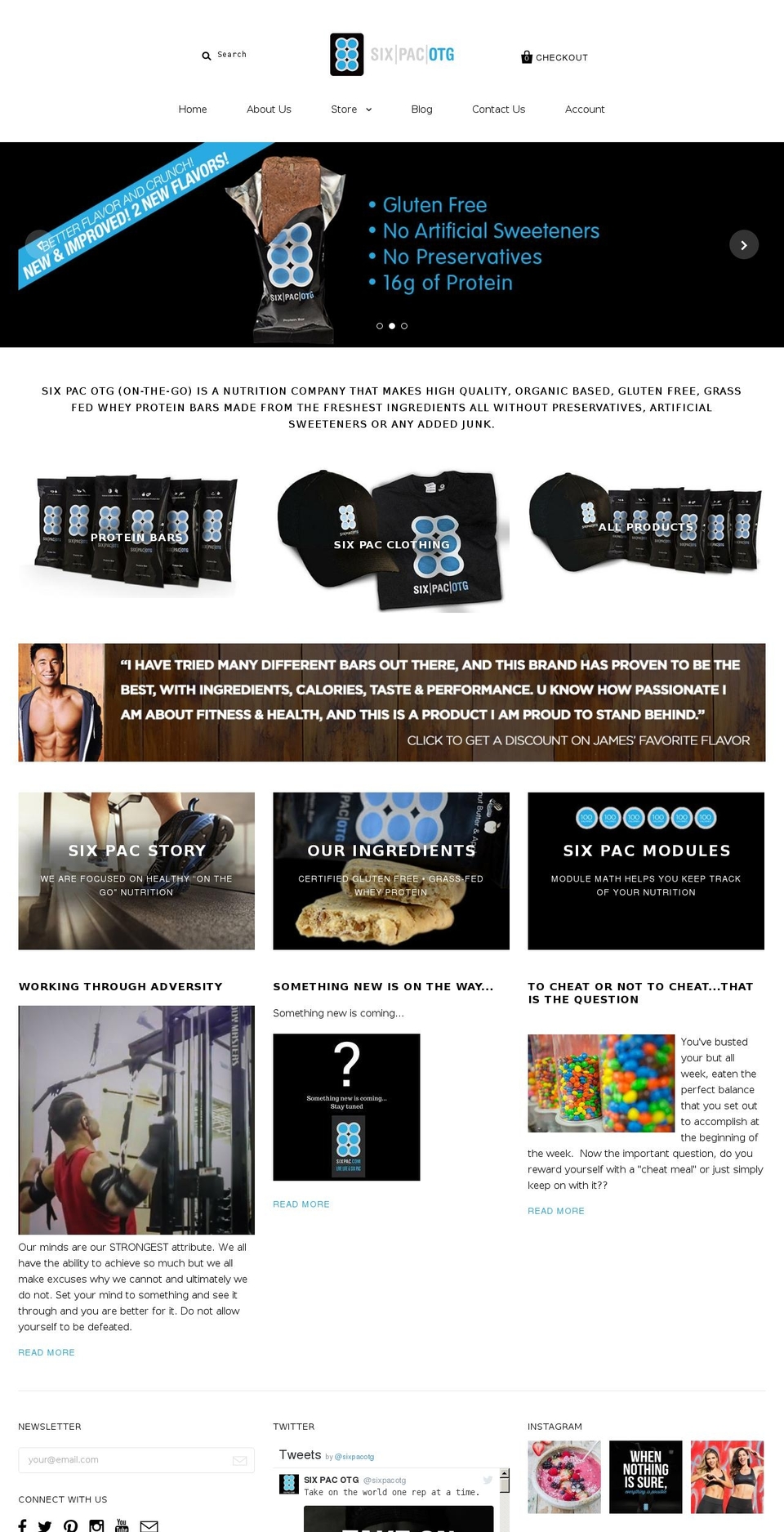 sixpackotg.com shopify website screenshot